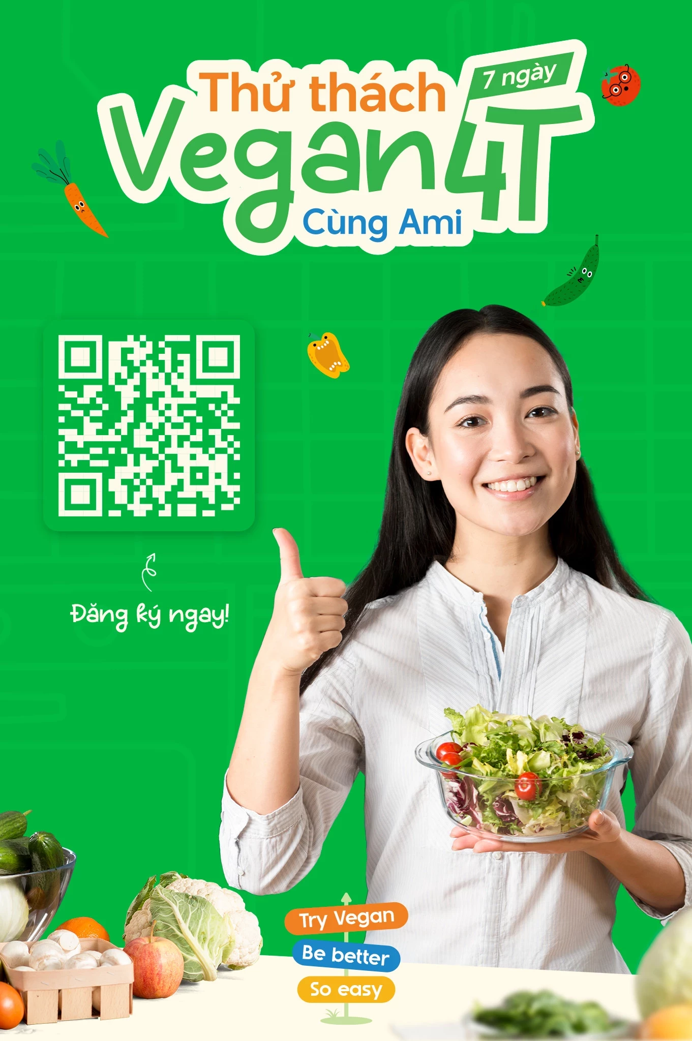 THỬ THÁCH 7 NGÀY VEGAN 4T CÙNG AMI VEGAN